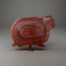 Corbeille à fruits Vintage chat en bois