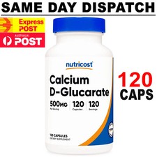 Nutricost Calcium D-Glucarate 500mg 120 Capsules  Non-GMO FREE AU SHIPPING !