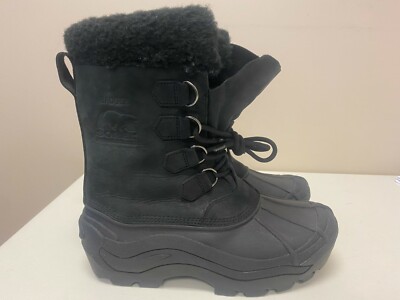Womens 9 Sorel Badger II Black NL1010-010