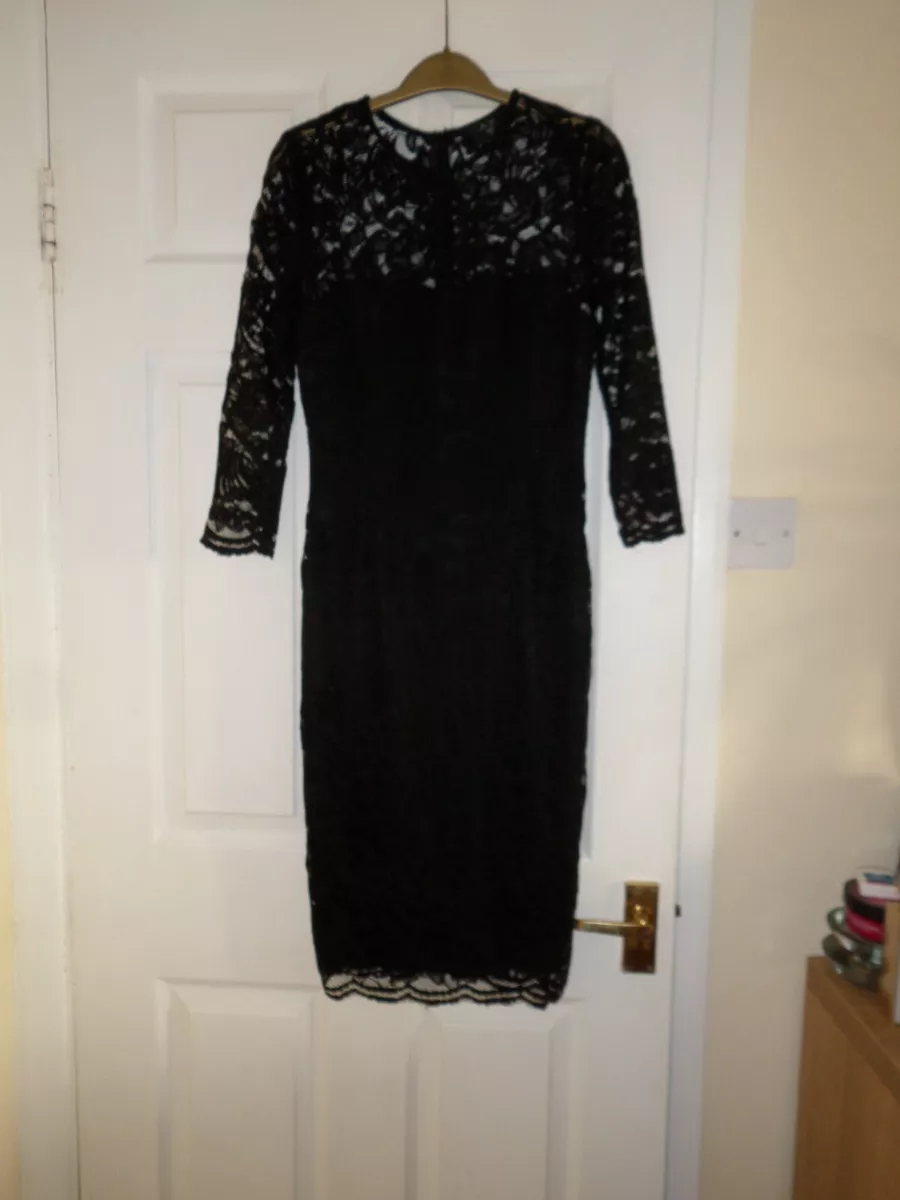 Black lace top dress debenhams