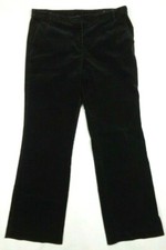 ANN TAYLOR LOFT Women's Pants Sz 8 Black Corduroy Marisa Pincord Stretch
