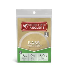 Scientific Anglers Premium Tapered Fly Leaders  9'   14# - Bass 2 Pack 113175|B4
