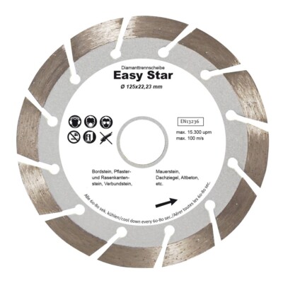 DIAMANTTRENNSCHEIBE Easy Star Ø 125mm für Beton, Granit, Mauerwerk, uvm.