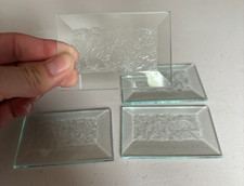 Glue chip individual bevels 3 x 2" Lot of 4; Stained Glass Supplies