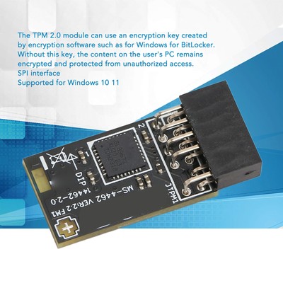 TPM2.0-Modul TPM SPI 12-Pin Verschlüsselungs-Sicherheitsmodul Mit SLB 9672 Für