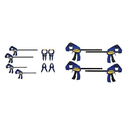 IRWIN IRHT83220 QUICK-GRIP Clamp Set, 8 Piece & Blue, Yellow, Black 