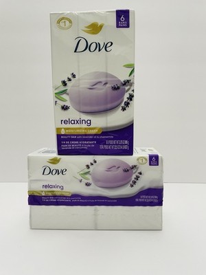 Dove Relaxing Beauty Bar With Lavender Oil & Chamomile, 3.75 Oz. 12 Count