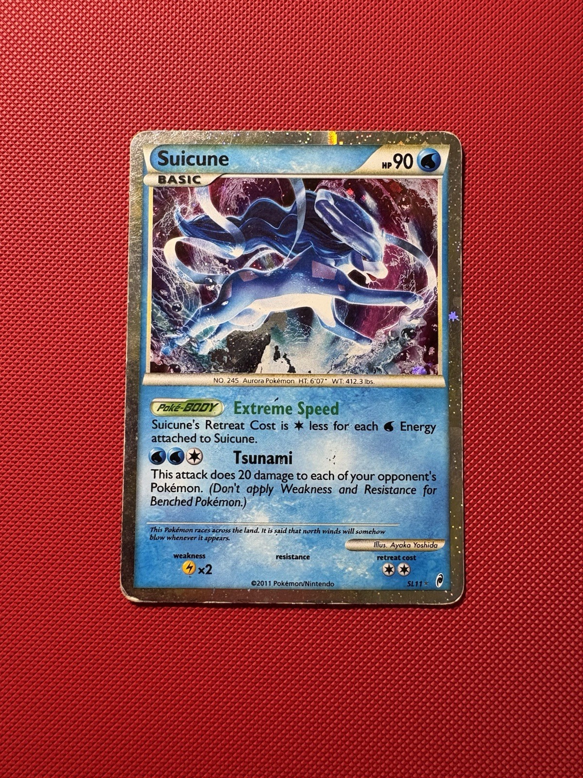 Suicune SL11 Shiny Holo Rare Call of Legends Pokemon Card DMG
