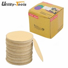 100 Pack 5" 60Grit NO-Hole Discs Hook Loop Pads Sanding Disc Aluminum Oxide