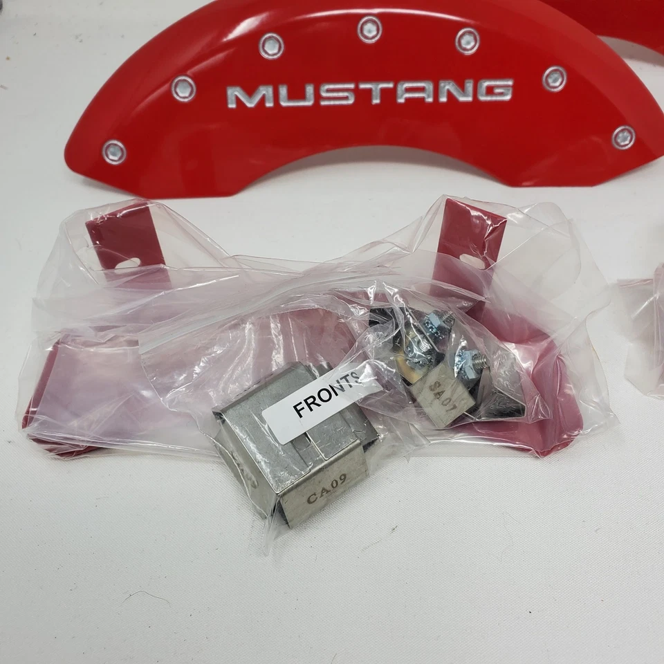 MGP 10095SMPYRD Gloss Red Caliper Covers for 99-04 Ford Mustang GT logo - Image 2 of 3