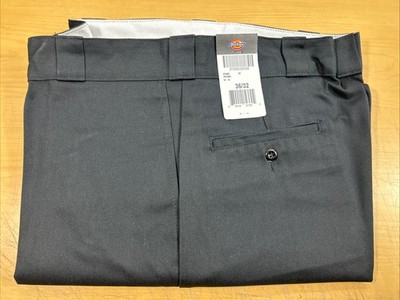 Mens 36X32 Dickies 874 Original Fit Straight Trouser Work Pants Black (6500)