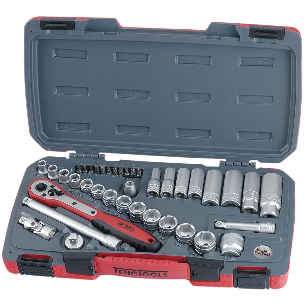 Teng Socket Set of 39 Metric 3/8in Drive