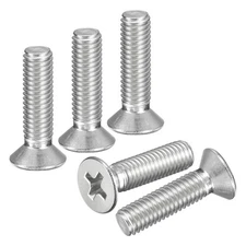 M5-0.8x20 Flat Head Machine Screws -30pcs -304 Stainless Steel -Silver