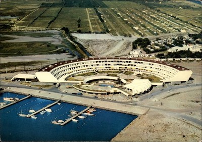 Aerial Port-Ambonne Herault France vintage postcard n686