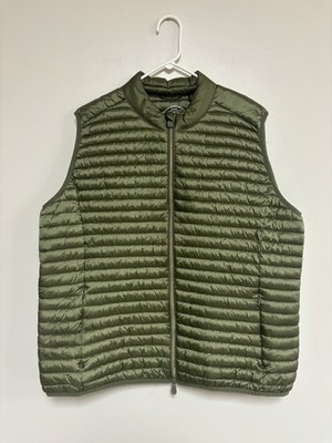 Save the Duck vest green zip ultra light water repellent pockets hiking XL