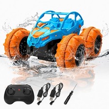 Waterproof Amphibious RC Car for Kids, 1:18 Fast All Terrain Remote Control...