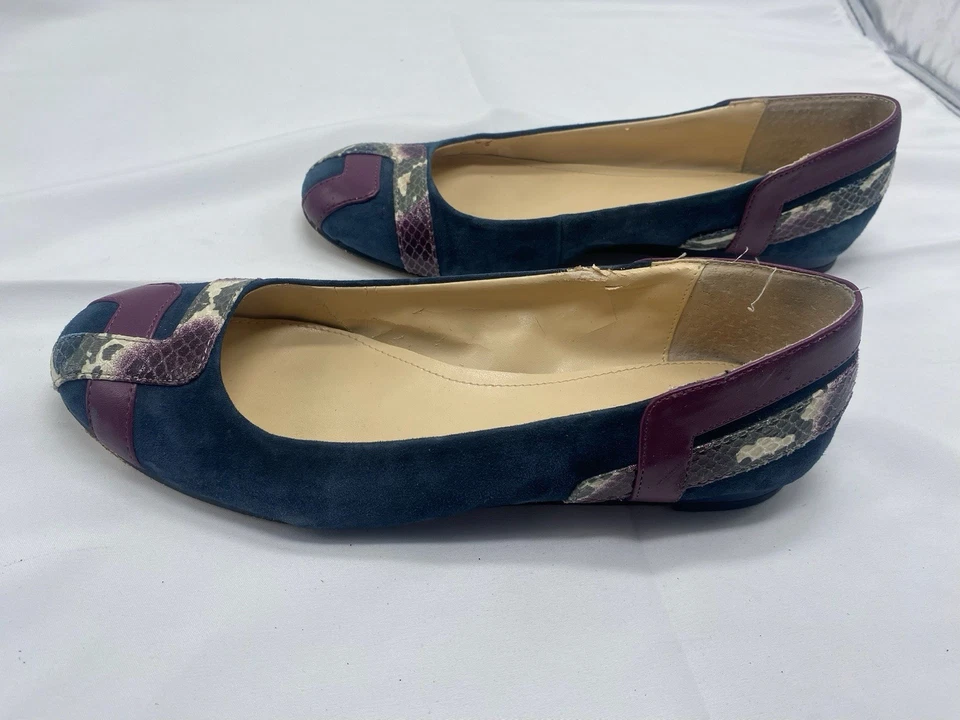 CALVIN KLEIN Snake Print Suede Leather Ballet Flats Loafer Womens Shoes Sz 9 - Image 4 of 4