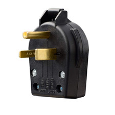 NEMA 6-30P  6-50P, 30  50 Amp, 250 Volt, 3-Prong Grounded Heavy Duty Angle Plu