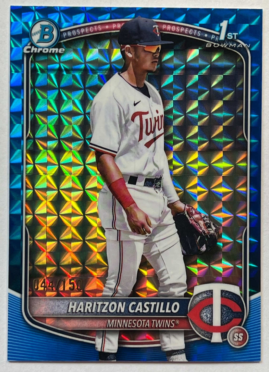 🔥2025 Bowman Chrome Prospects Blue Geometric /150 #BCP-161 Haritzon Castillo🔥