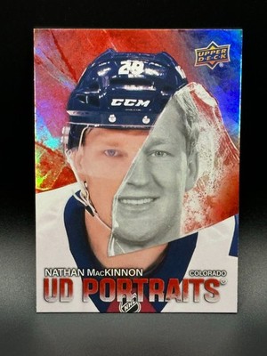 2025-26 UD Series 2 UD Portraits Nathan MacKinnon Colorado Avalanche Red 103/199