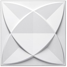 Decorative Textured PVC 3D Wall Panels Interior Wall Decor Tiles White Set