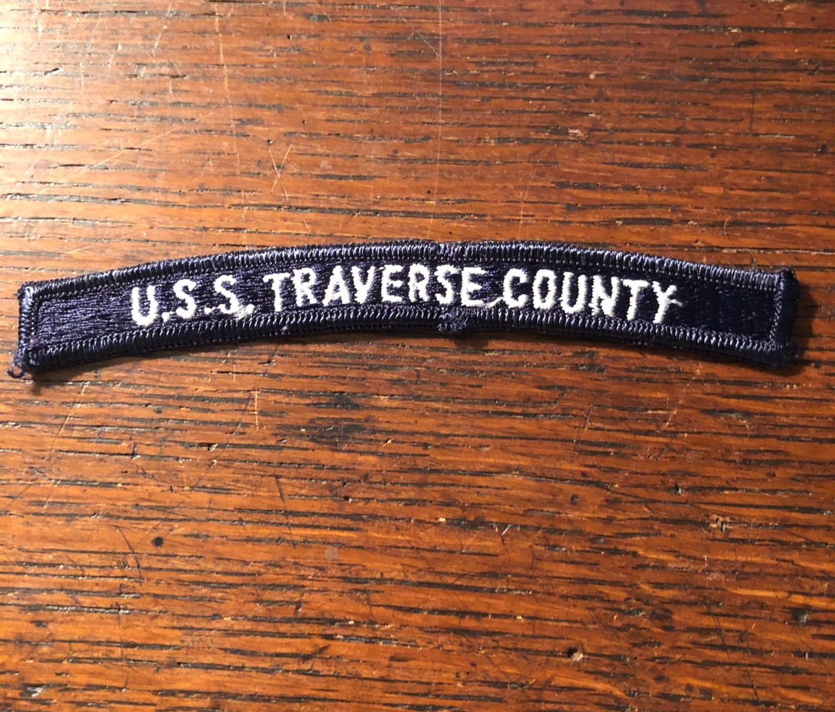 80年代　U.S. NAVY TEAM SIX ポケットパッチ Vtg Military Navy Patch Shoulder Ship Name Insignia USS Traverse