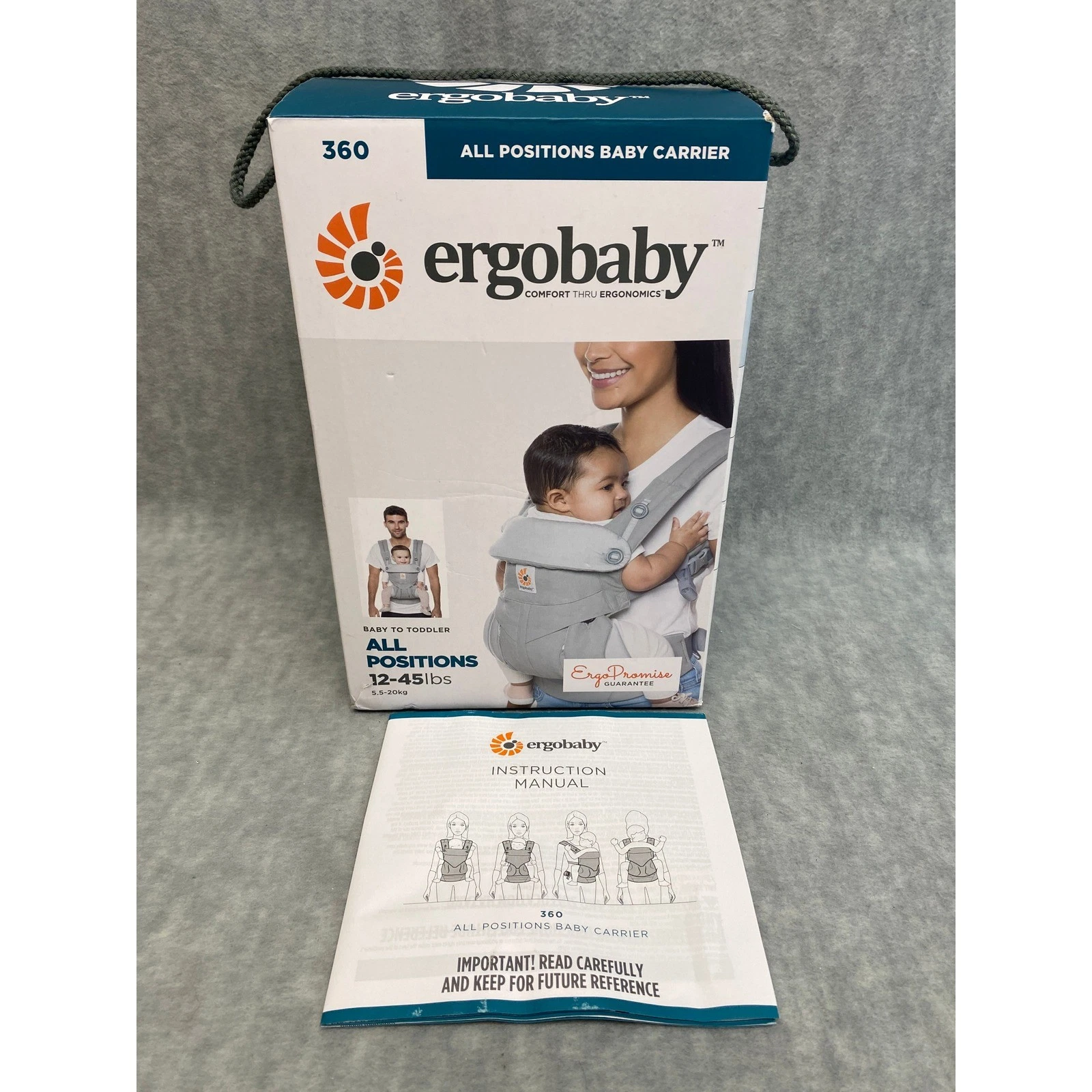 Baby Carrier Front Backpack Box & Manual Ergonomic Adjustable Seat for 12-45 lbs
