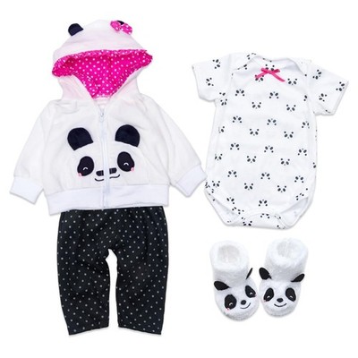 Medylove Reborn Baby Doll Clothes for 20-23 inch baby dolls, Black and White