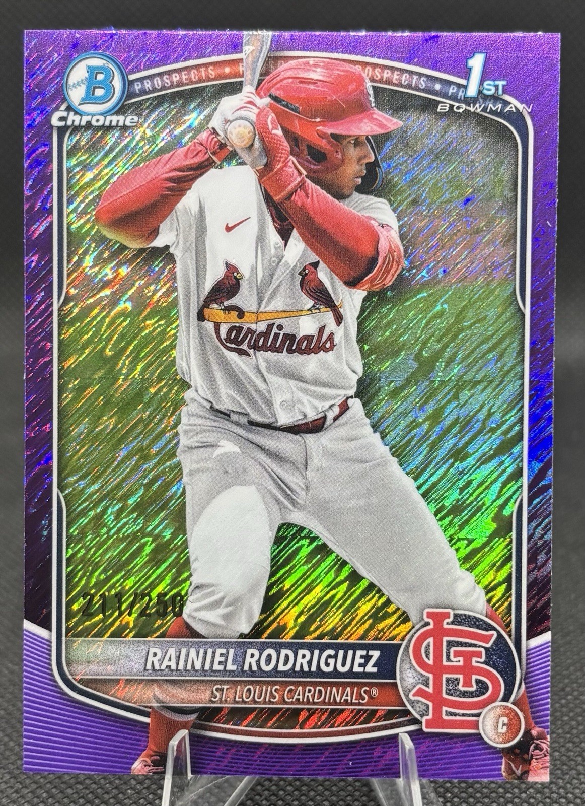 Rainiel Rodriguez 2025 Bowman Chrome 1st Purple Shimmer Refractor /250 STL