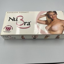 NuBra Seamless Lightweight Adhesive Bra Beige Skin Tone Backless Strapless P/u
