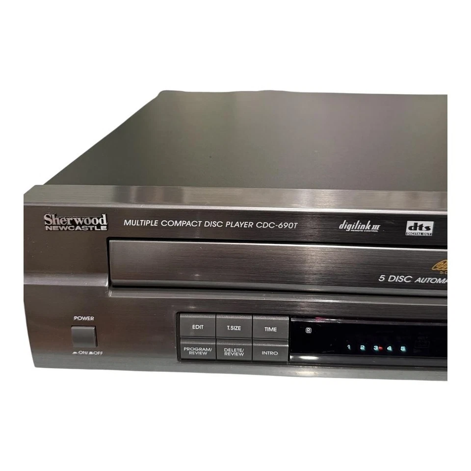 Reproductor cambiador de CD Sherwood Newcastle CDC-690T 5 discos dts DigiLink i negro estéreo Foto 4 de 4
