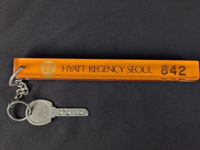 Vintage Hyatt Regency Seoul Hotel Room Key with Acrylic Keychain Showa-Sargent