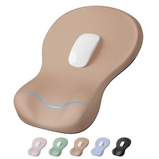 Ergonomic Mouse Pad Wrist Rest Wrist Support NonSlip Hard Base Coffee