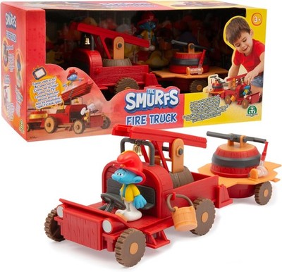 Giochi Preziosi Smurfs - Smurf Firefighter Truck Playset with Realistic Function
