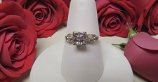 Vtg. 14 Kt. Yellow  White Gold Diamond Engagement Ring Size 7 2.04g 