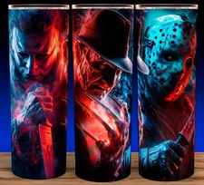 Michael Myers - Freddy Krueger - Jason Vorhees Halloween  Cup Mug Tumbler  20oz