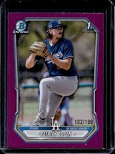 2026 Bowman Patrick Copen Chrome Fuchsia Refractor 1st Prospect #/199 Dodgers