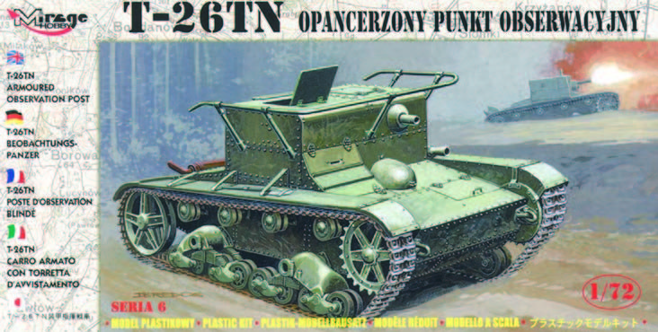 Mirage Hobby 72606 - 1:72 T-26 TN Observation Tank - New