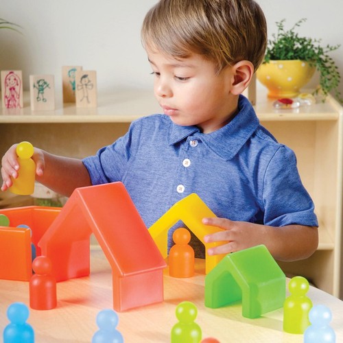 Kaplan Early Learning Discovery Stackers - Rainbow House - 5 Pieces - Picture 3 of 7