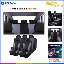 Car Seat Covers Full Set Breathable Fabric Auto Seat Protector for Most Cars