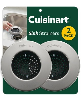 Cuisinart Sink Strainers- 2 Pack Kitchen Sink Drain Strainer & Food Catcher w...