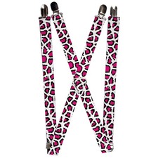Suspenders - 1.0 - Leopard White/Fuchsia ACC NEW