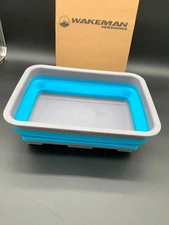 Wakeman Outdoors Collapsible Multiuse Bin Tray- Portable Wash Basin/Dish Tub/Ice