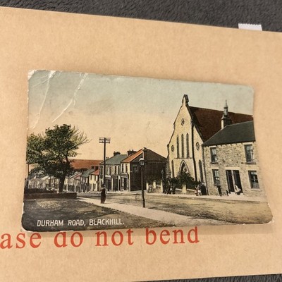 BLACKHILL BEI CONSETT, COUNTY DURHAM. DURHAM ROAD. POSTKARTE