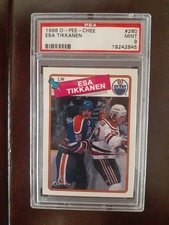 1988 O PEE CHEE OPC Esa Tikkanen 2nd Year #260 EDMONTON OILERS PSA 9 Hockey