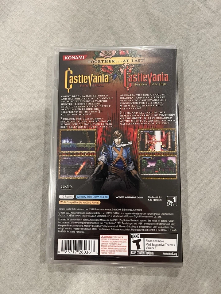 Castlevania: The Dracula x Chronicles Sony PSP Complete in Box Sealed - Image 2 of 2