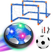 Hover Hockey Set for Kids, 3-in-1 Soccer Ball Toy , Rechargeable Floating Air