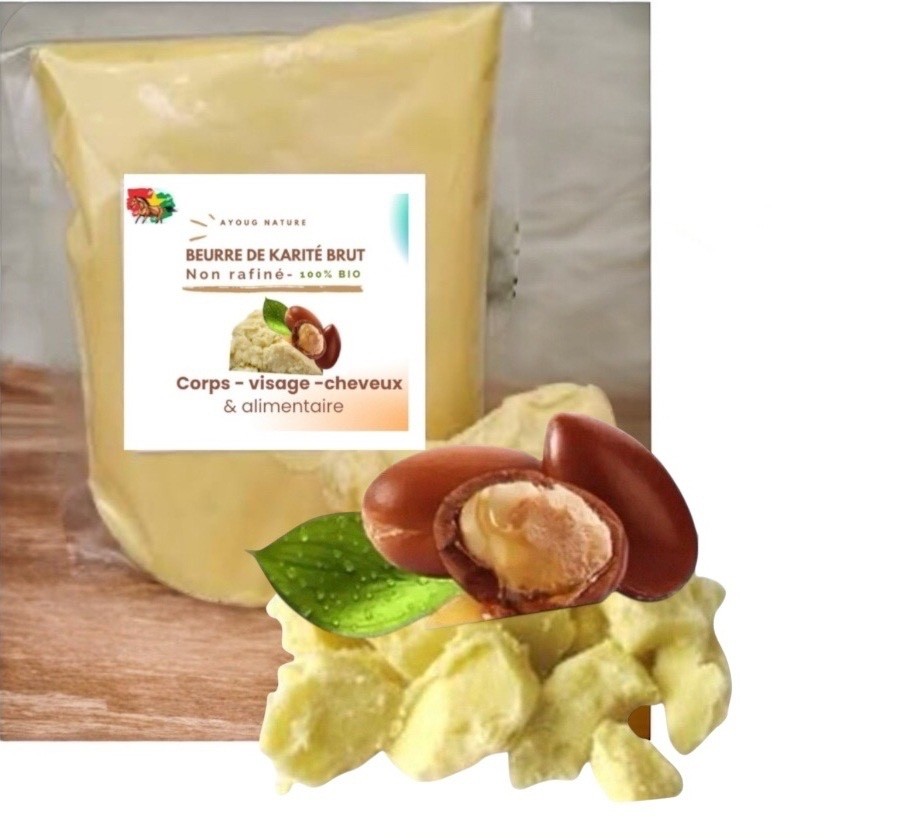 Beurre de karité pur nutrition des cheveux crépus et bouclés 1 kg