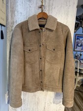 Todd Snyder Suede Sherpa Jacket Small Brown /...
