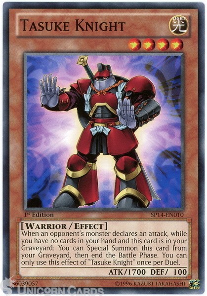 SP14-EN010 Tasuke Knight : Common 1st Edition Mint YuGiOh Card